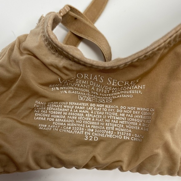 Victoria Secret Semi Demi Uplift Bra - Size 32D - Picture 5 of 6